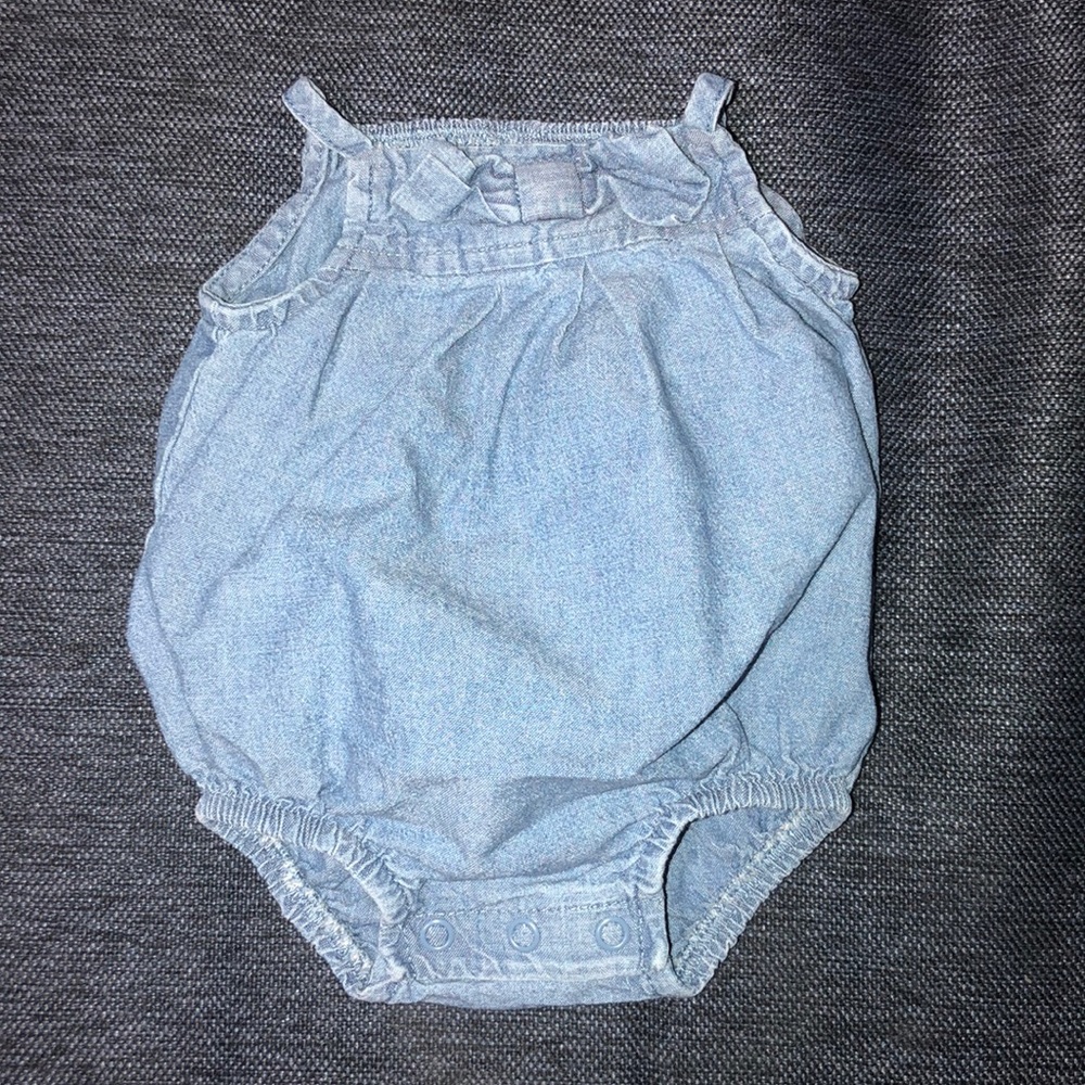 Baby girls denim onesie!